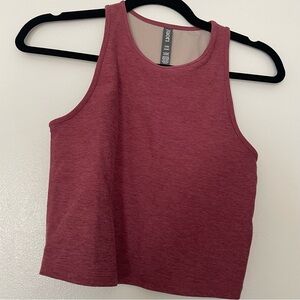 Vuori Elevation Plyo Cropped Tank Top - Desert Rose Heather size Small
